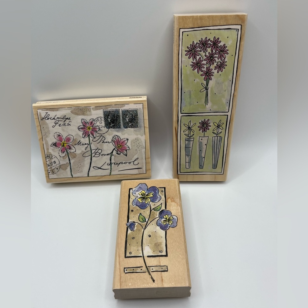 NEW Penny Black Flowers Florals Crafts Rubber Wood Stamps Crafts